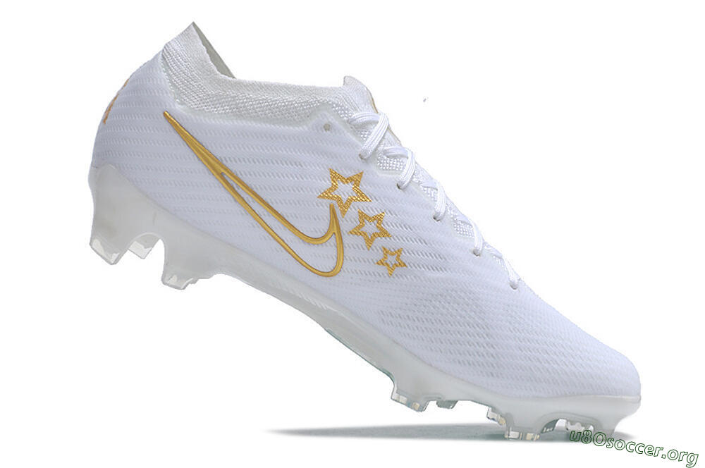 Nike Air Zoom Mercurial Vapor 15 Elite FG Football Boots - White/Blue/Gold 4