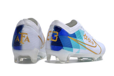 Nike Air Zoom Mercurial Vapor 15 Elite FG Football Boots - White/Blue/Gold