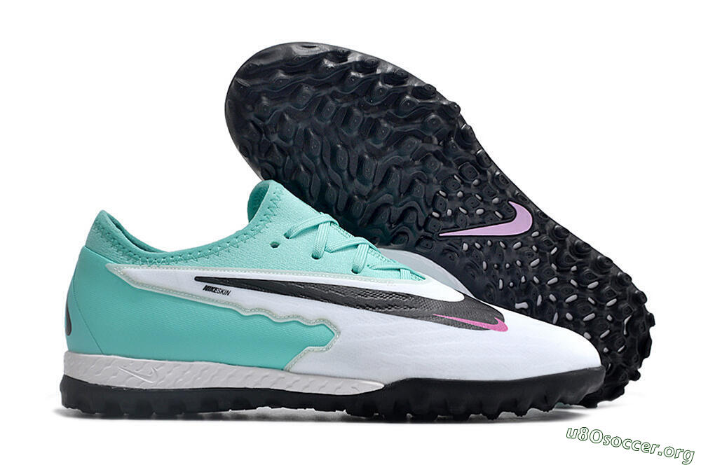 Nike React Phantom GX Pro TF Football Shoes - White/Black/Jade 2