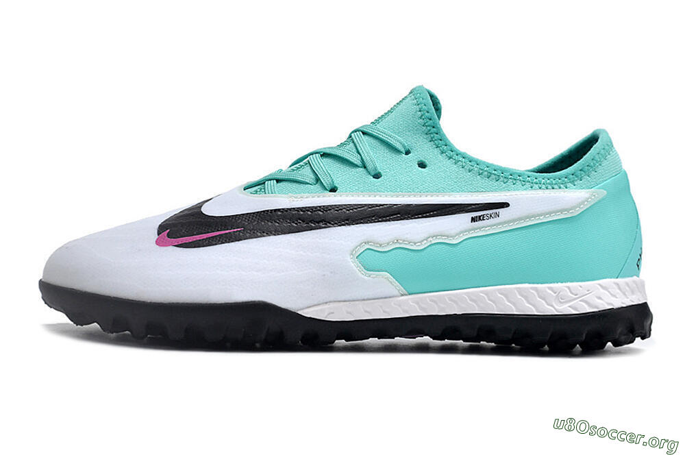 Nike React Phantom GX Pro TF Football Shoes - White/Black/Jade 3