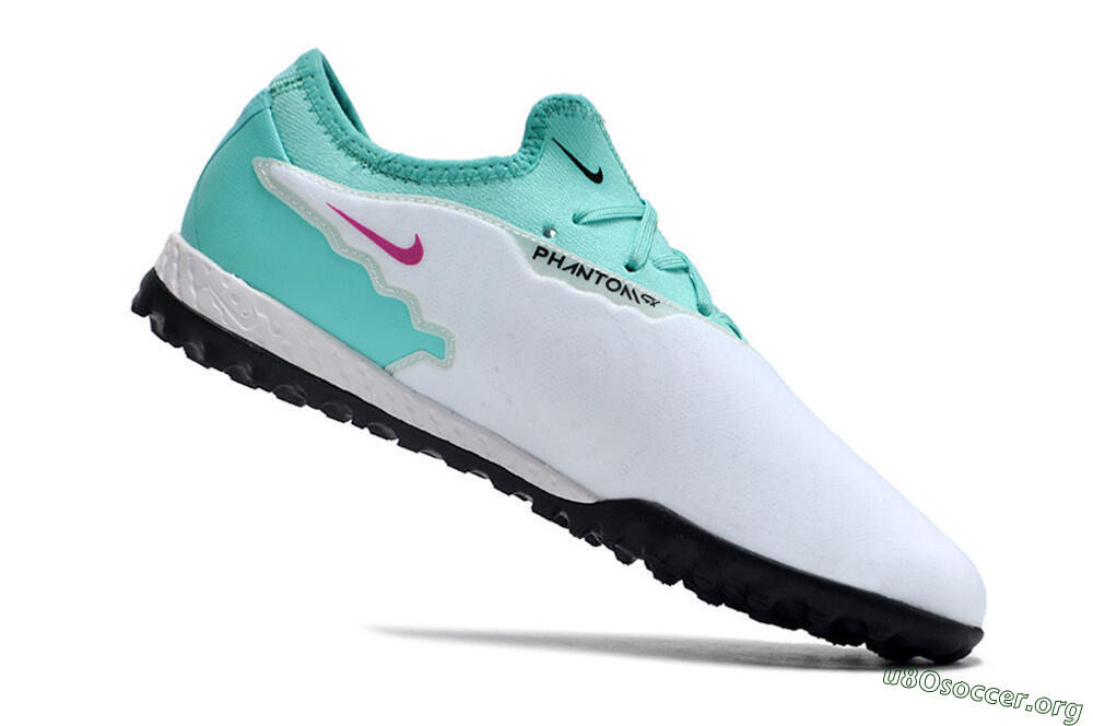 Nike React Phantom GX Pro TF Football Shoes - White/Black/Jade 4
