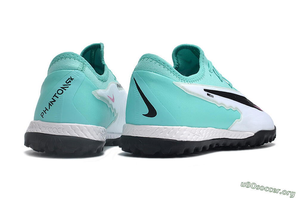 Nike React Phantom GX Pro TF Football Shoes - White/Black/Jade 6