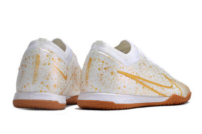 Nike Air Zoom Mercurial Vapor 15 Elite IC Football Shoes - White/Gold/Brown