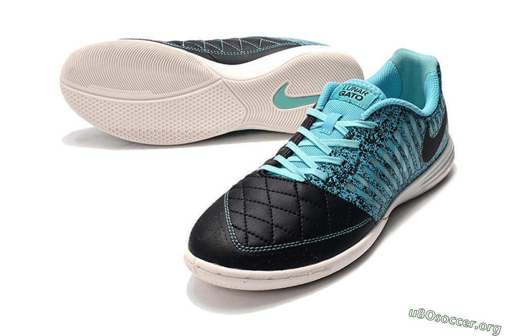 Nike Lunar Gato 2 IC Football Shoes - Black/Jade/White 3