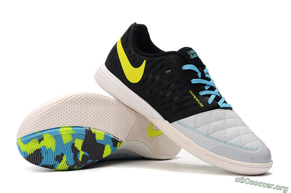 Nike Lunar Gato 2 IC Football Shoes - Black/Blue/Yellow 1
