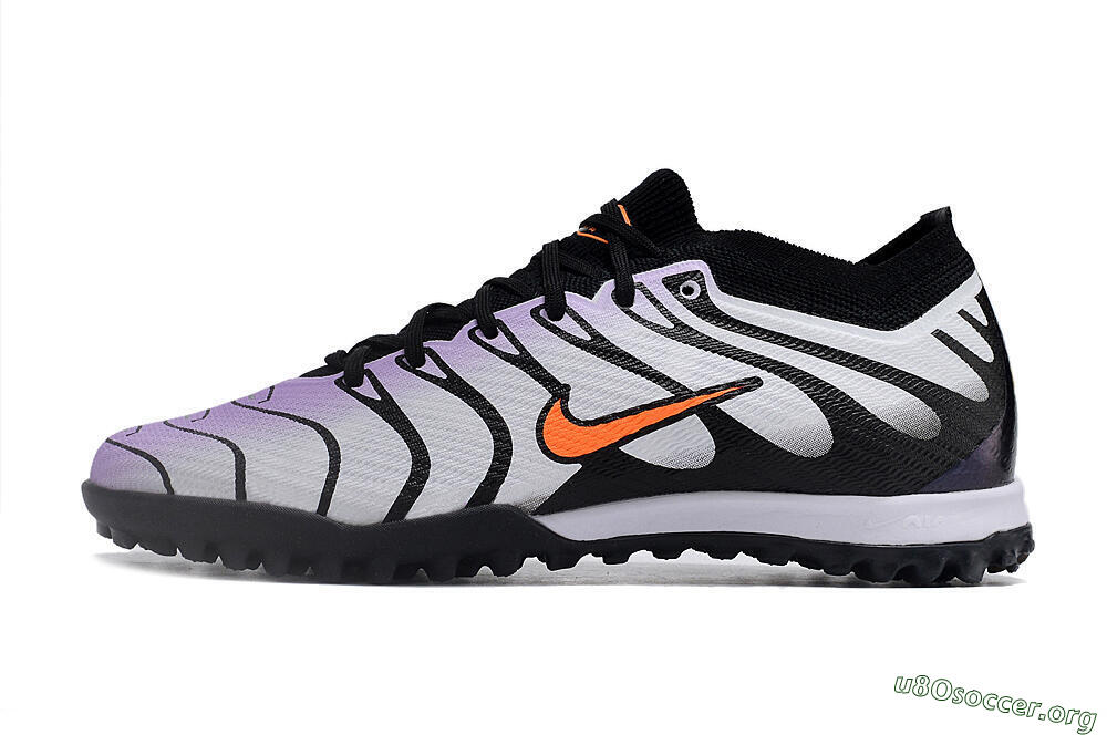 Nike Air Zoom Mercurial Vapor 14 Elite TF Football Shoes - Purple/Black/Orange 3