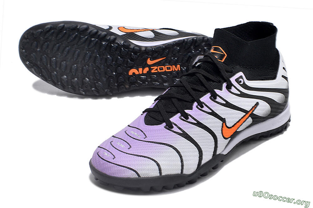 Nike Air Zoom Mercurial Superfly 9 Elite TF Football Shoes - Purple/Black/Orange 0
