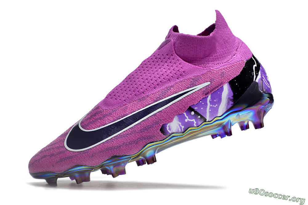 Nike Phantom GX DF Elite FG Football Boots - Purple/Black/White/Gold 5