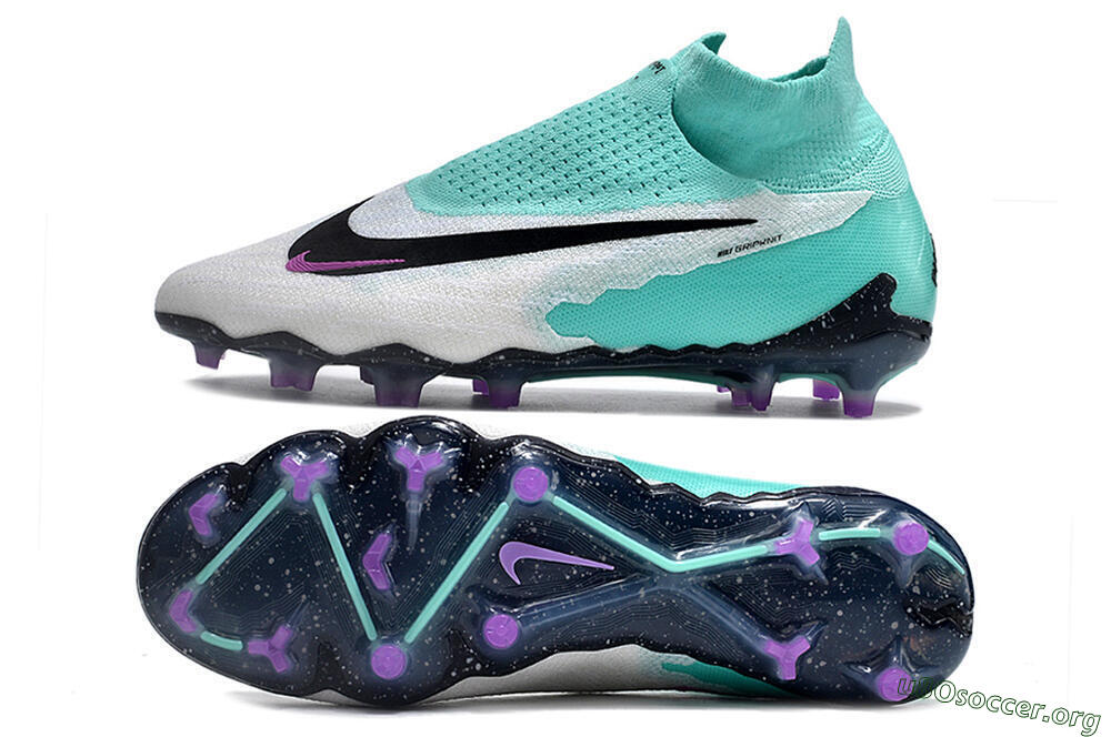 Nike Phantom GX Elite DF FG Football Boots - White/Purple/Jade 1