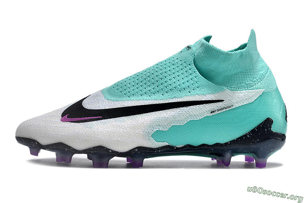 Nike Phantom GX Elite DF FG Football Boots - White/Purple/Jade 3