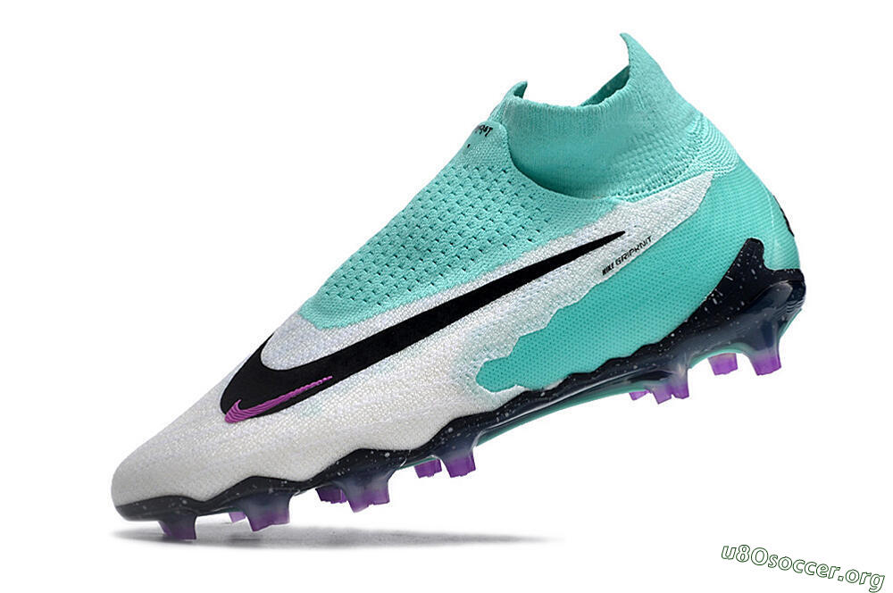 Nike Phantom GX Elite DF FG Football Boots - White/Purple/Jade 5