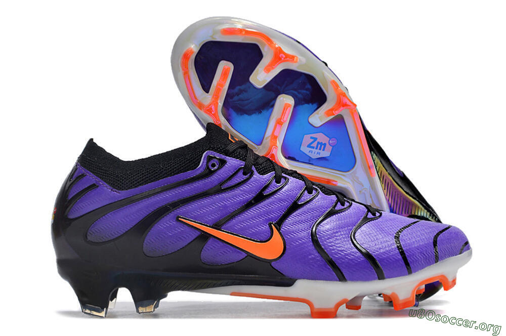 Nike Air Zoom Mercurial Vapor 15 Elite FG Football Boots - Purple/Black/Orange/Gold 2