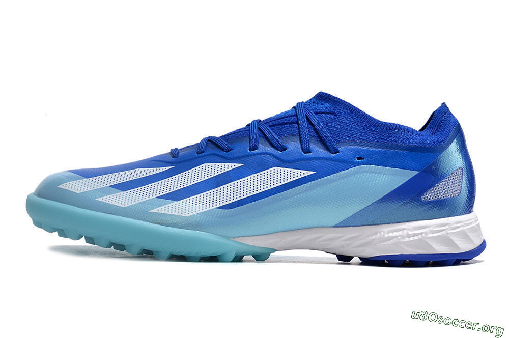 Adidas X Crazyfast.1 TF Football Shoes - Blue/Silver/White 3