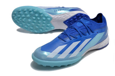 Adidas X Crazyfast.1 TF Football Shoes - Blue/Silver/White