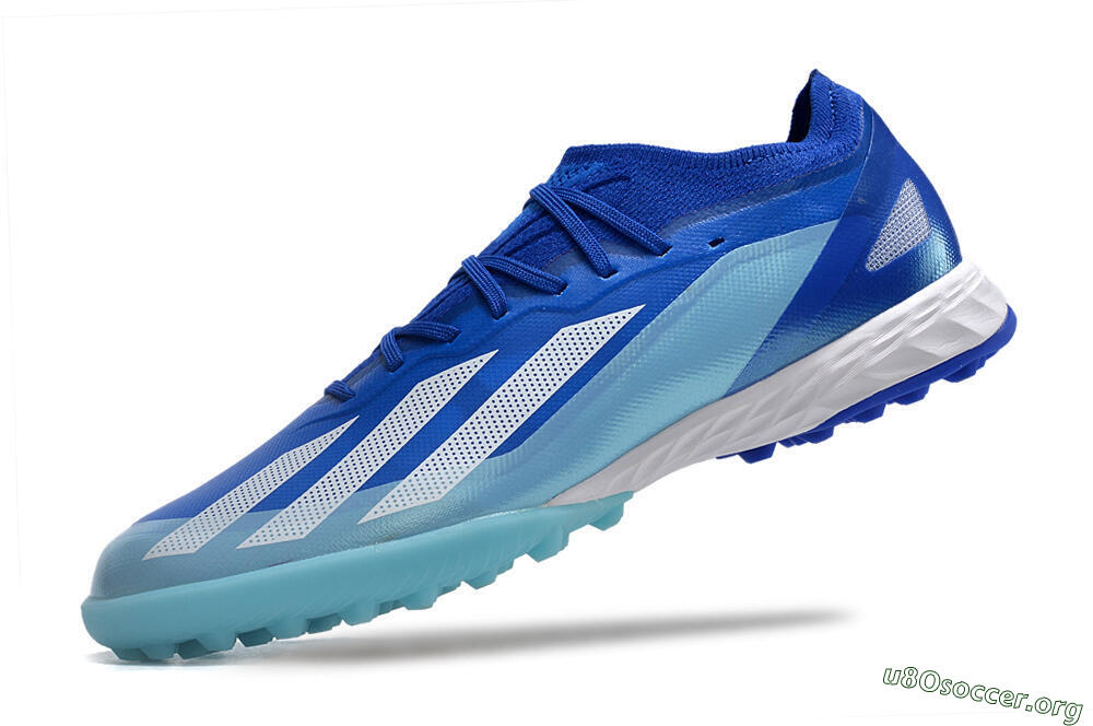 Adidas X Crazyfast.1 TF Football Shoes - Blue/Silver/White 5