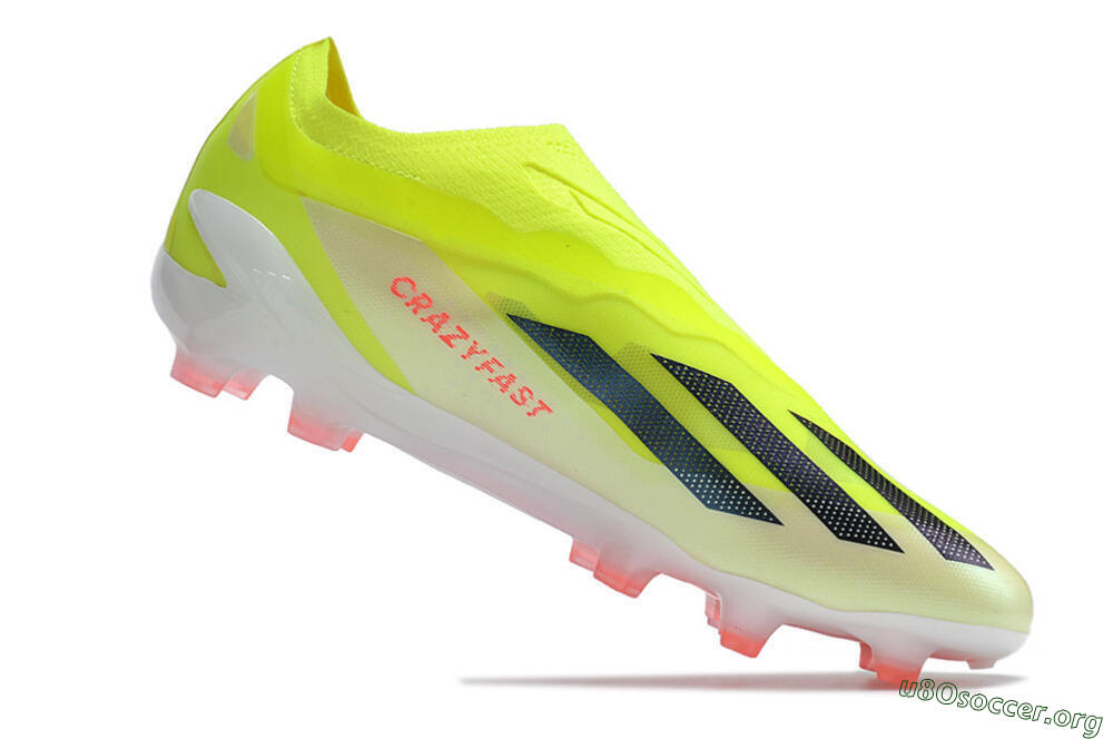 Adidas X Crazyfast+ FG Football Boots - Yellow/Black/Pink 4
