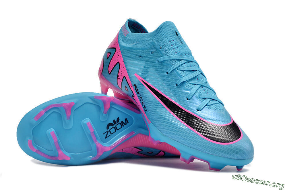 Nike Air Zoom Mercurial Vapor 15 Elite FG Football Boots - Blue/Pink/Black 0