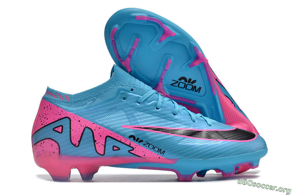 Nike Air Zoom Mercurial Vapor 15 Elite FG Football Boots - Blue/Pink/Black 2