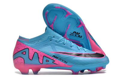 Nike Air Zoom Mercurial Vapor 15 Elite FG Football Boots - Blue/Pink/Black