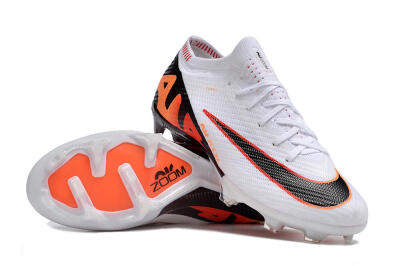 Nike Air Zoom Mercurial Vapor 15 Elite FG Football Boots - White/Orange/Black