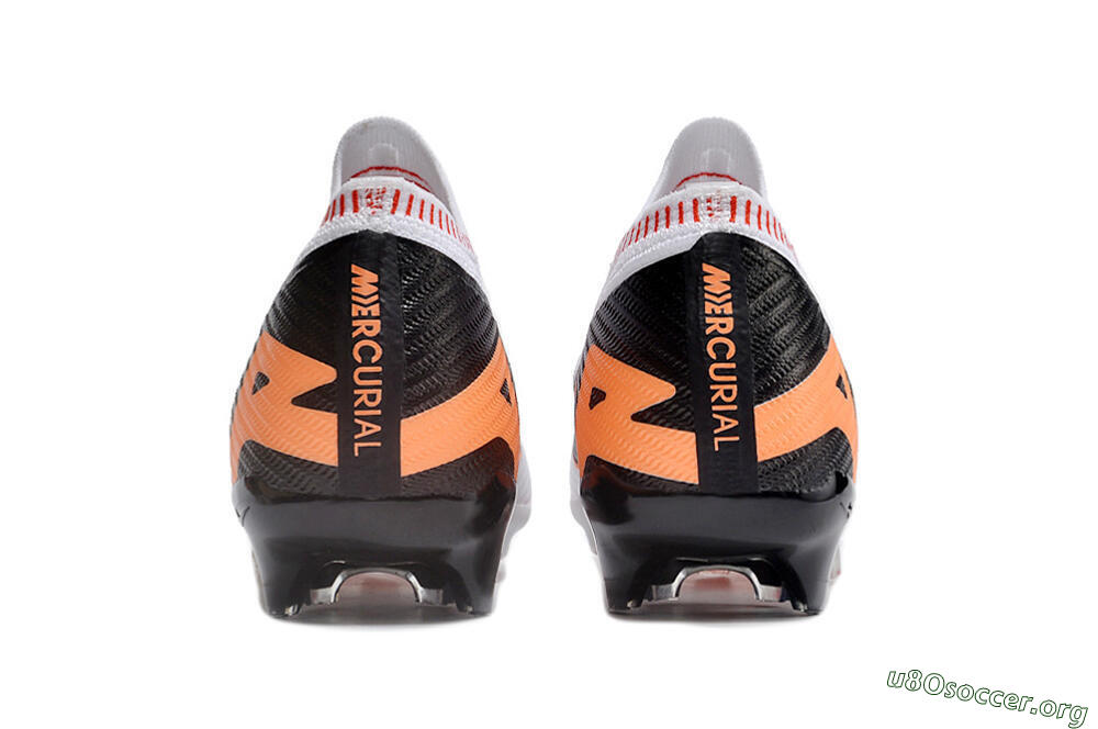 Nike Air Zoom Mercurial Vapor 15 Elite FG Football Boots - White/Orange/Black 5