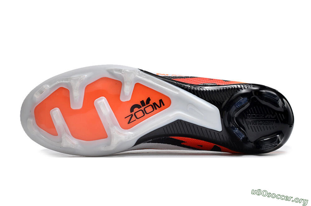 Nike Air Zoom Mercurial Vapor 15 Elite FG Football Boots - White/Orange/Black 6