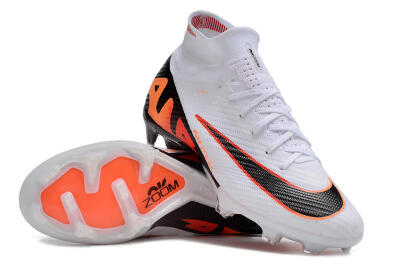 Nike Air Zoom Mercurial Superfly 9 Elite FG Football Boots - White/Orange/Black