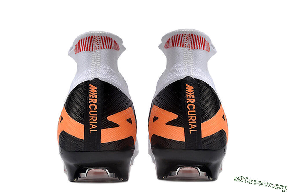 Nike Air Zoom Mercurial Superfly 9 Elite FG Football Boots - White/Orange/Black 4