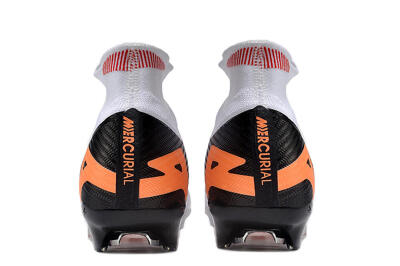 Nike Air Zoom Mercurial Superfly 9 Elite FG Football Boots - White/Orange/Black