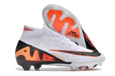 Nike Air Zoom Mercurial Superfly 9 Elite FG Football Boots - White/Orange/Black
