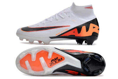 Nike Air Zoom Mercurial Superfly 9 Elite FG Football Boots - White/Orange/Black