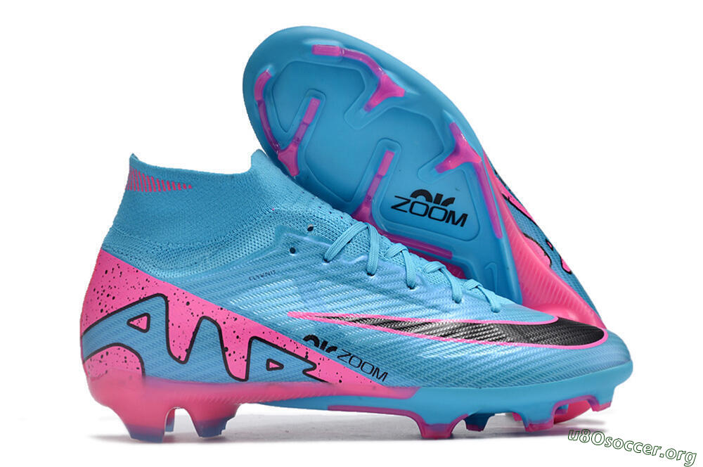 Nike Air Zoom Mercurial Superfly 9 Elite FG Football Boots - Blue/Pink/Black 2