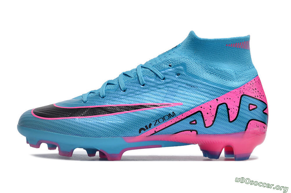 Nike Air Zoom Mercurial Superfly 9 Elite FG Football Boots - Blue/Pink/Black 3