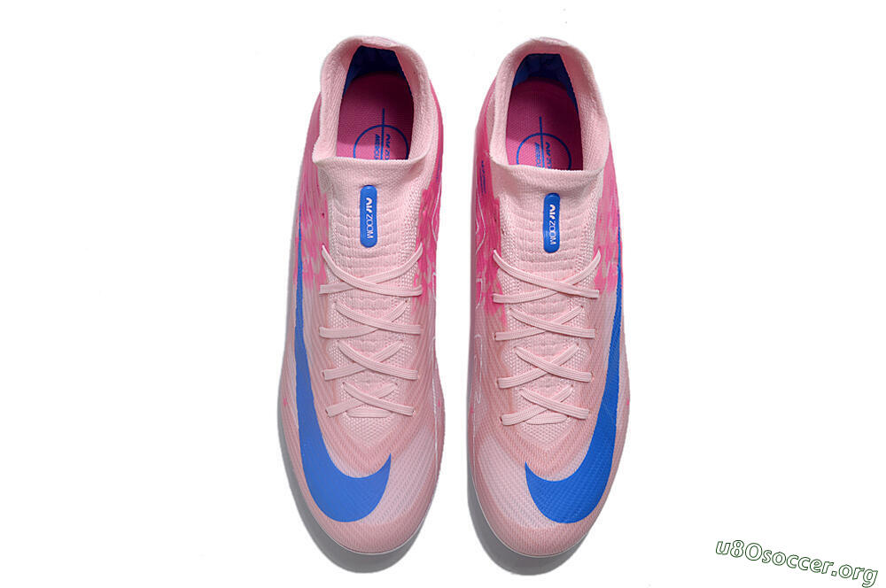 Nike Air Zoom Mercurial Superfly 9 Elite FG Football Boots - Pink/Blue/White 4