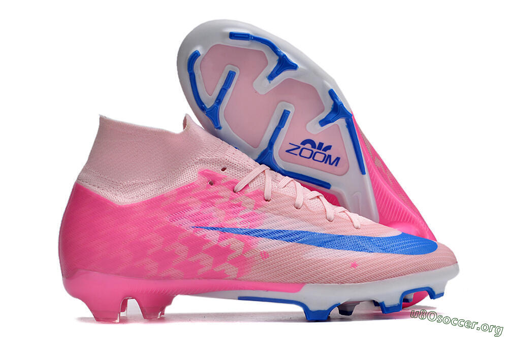 Nike Air Zoom Mercurial Superfly 9 Elite FG Football Boots - Pink/Blue/White 2