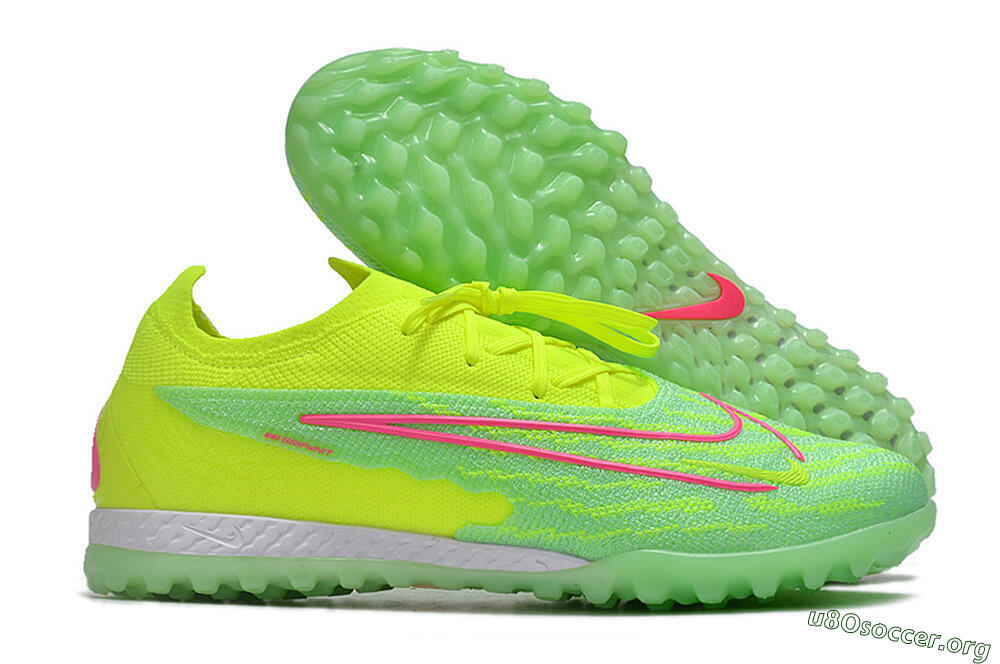 Nike Phantom GX Elite TF Football Shoes - Yellow/Green/Pink 2