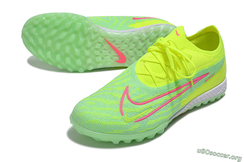 Nike Phantom GX Elite TF Football Shoes - Yellow/Green/Pink 0