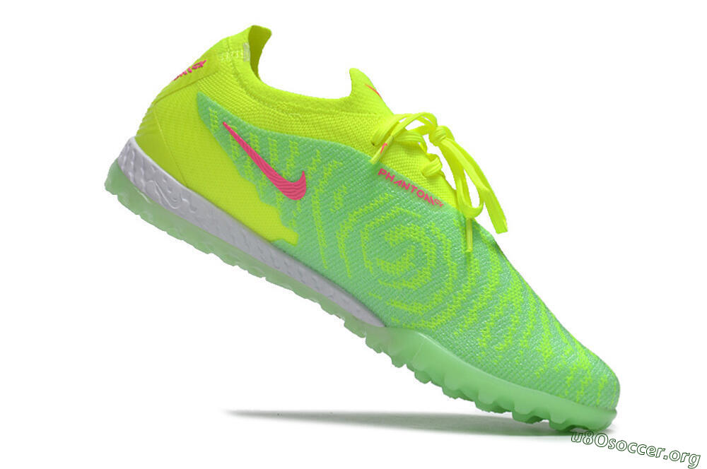 Nike Phantom GX Elite TF Football Shoes - Yellow/Green/Pink 4