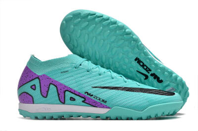 Nike Air Zoom Mercurial Vapor 15 Elite TF Football Shoes - Turquoise/Black/White/Purple