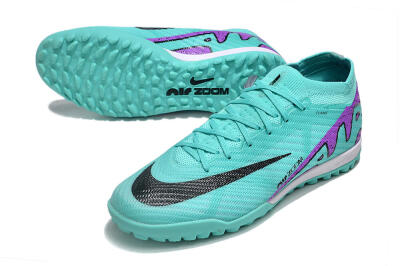 Nike Air Zoom Mercurial Vapor 15 Elite TF Football Shoes - Turquoise/Black/White/Purple