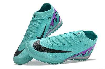 Nike Air Zoom Mercurial Vapor 15 Elite TF Football Shoes - Turquoise/Black/White/Purple