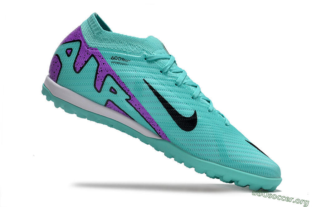 Nike Air Zoom Mercurial Vapor 15 Elite TF Football Shoes - Turquoise/Black/White/Purple 7