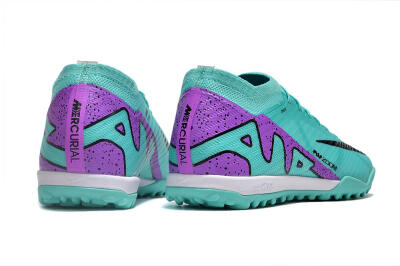 Nike Air Zoom Mercurial Vapor 15 Elite TF Football Shoes - Turquoise/Black/White/Purple