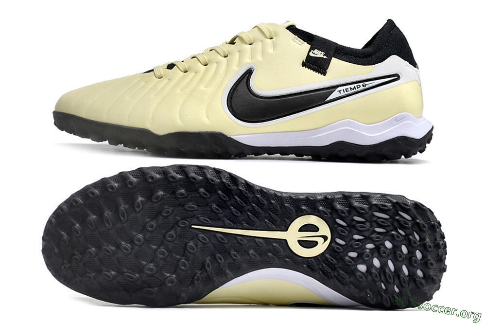 Nike Tiempo Legend X Pro TF Football Shoes - Beige/Black/White 1