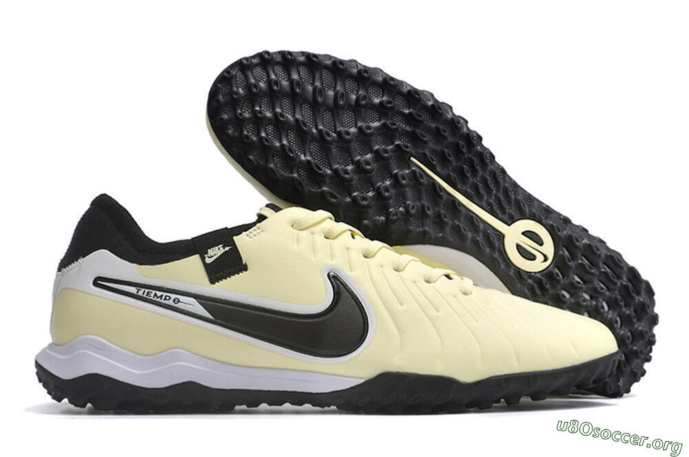 Nike Tiempo Legend X Pro TF Football Shoes - Beige/Black/White 2