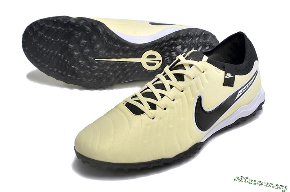 Nike Tiempo Legend X Pro TF Football Shoes - Beige/Black/White 0