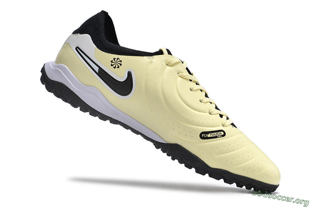 Nike Tiempo Legend X Pro TF Football Shoes - Beige/Black/White 4