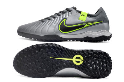 Nike Tiempo Legend X Pro TF Football Shoes - Silver/Black/Yellow