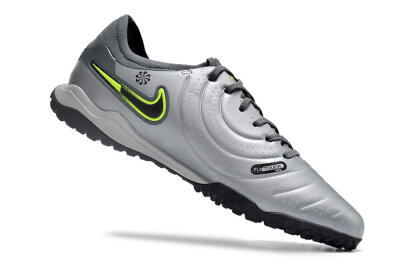 Nike Tiempo Legend X Pro TF Football Shoes - Silver/Black/Yellow