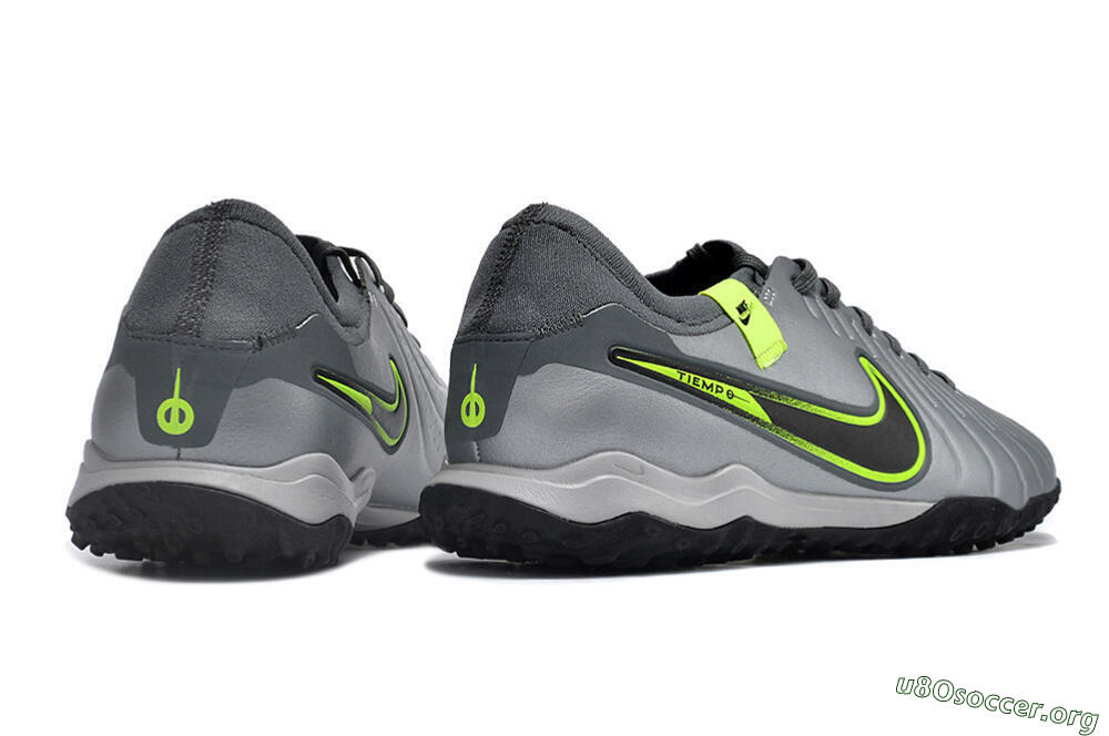 Nike Tiempo Legend X Pro TF Football Shoes - Silver/Black/Yellow 6